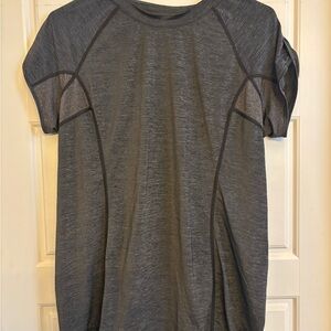 Lululemon Athletica Gray Raglan Short Sleeve Tee